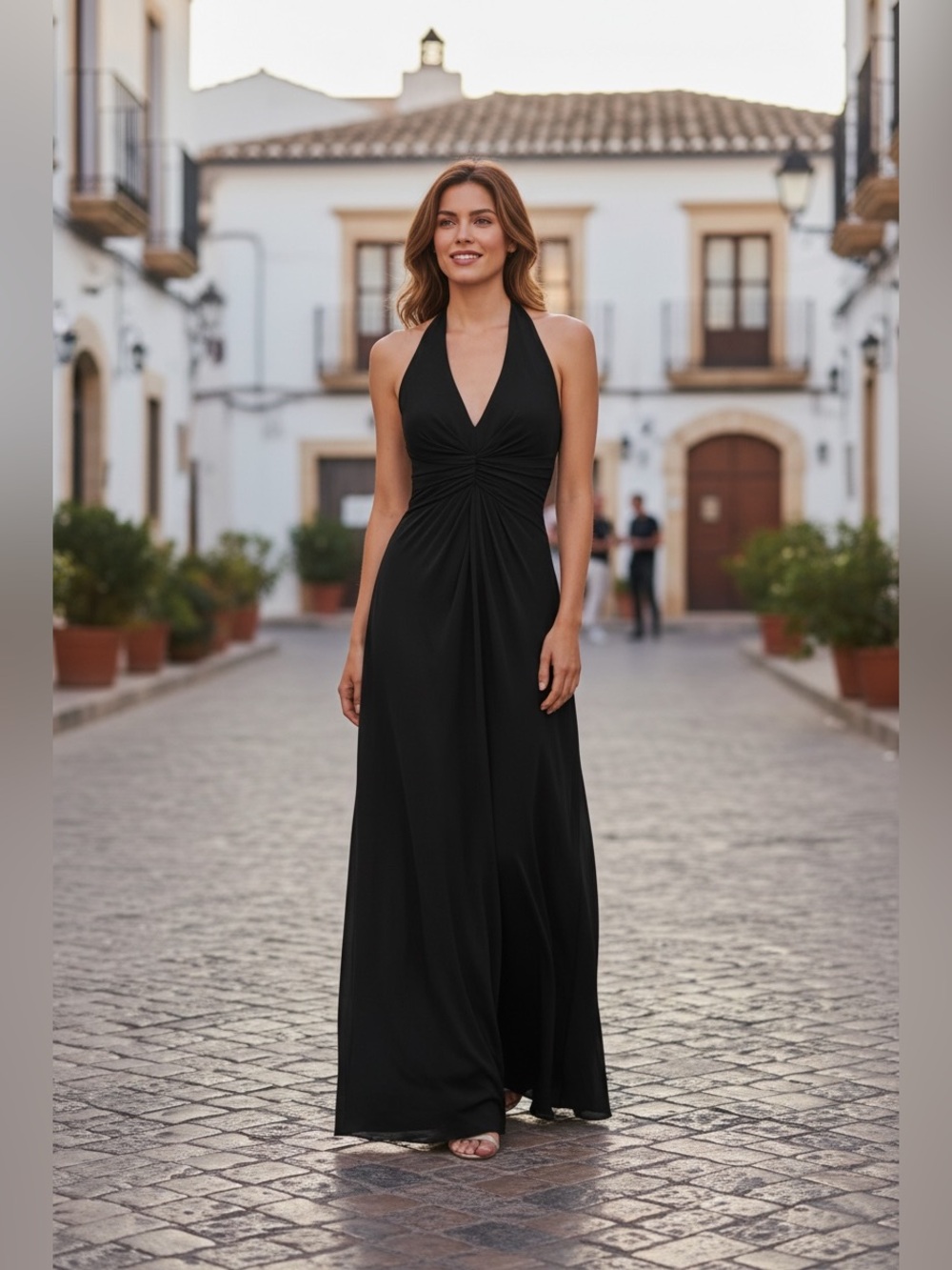 Adrianna Papell  Jersey Halter Dress